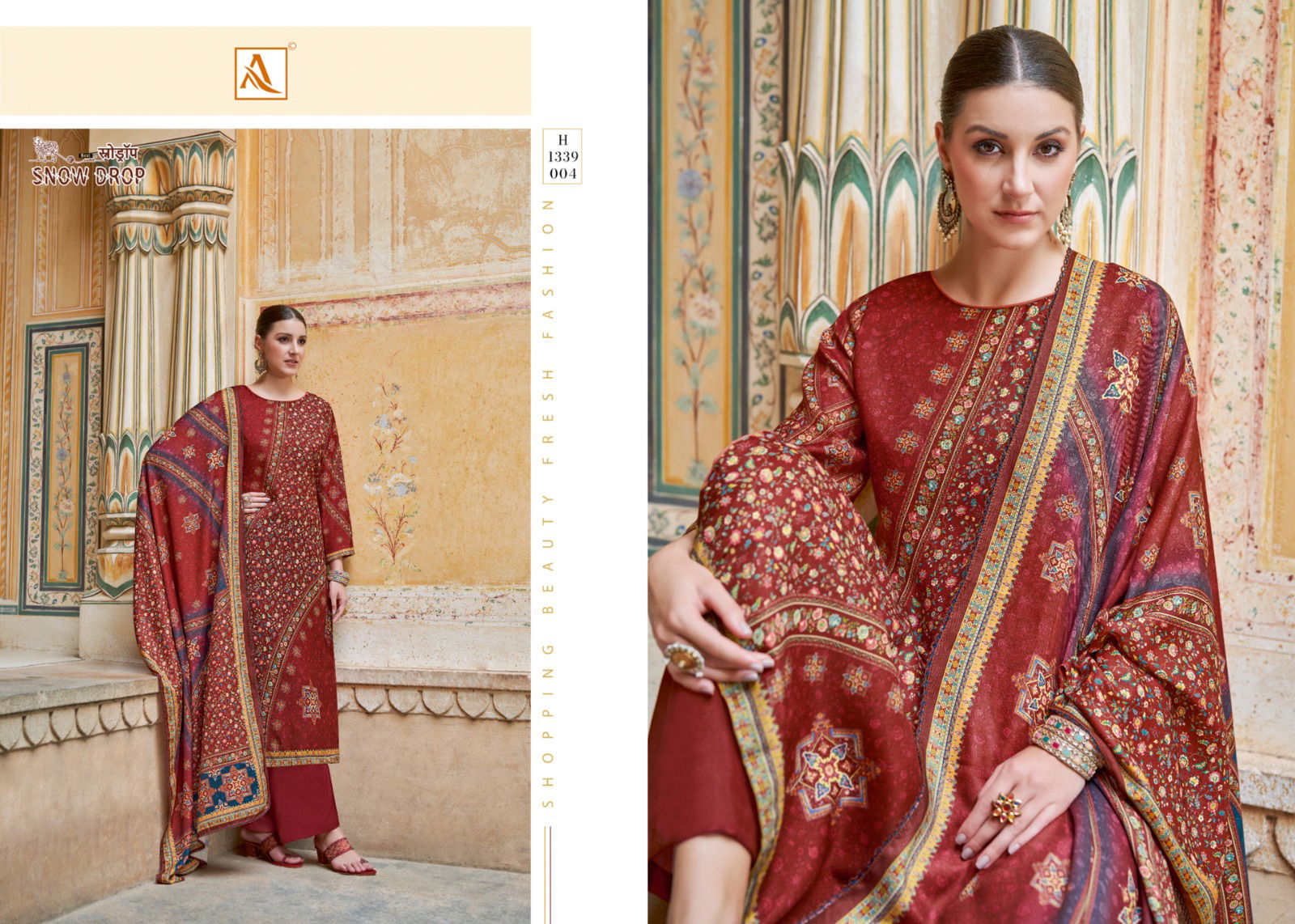 Snow Drop By Alok Suit Pashmina Dress Material Catalog